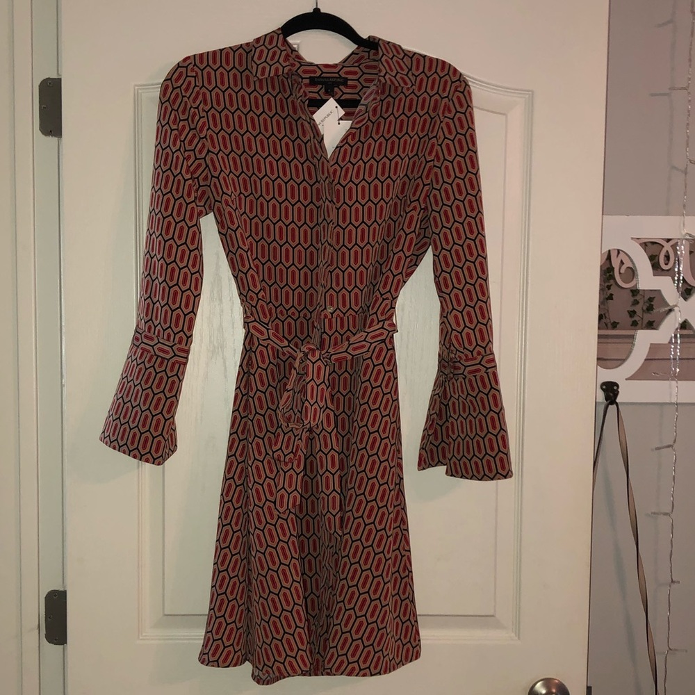 NWT Banana Republic patterned button down dress